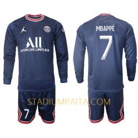 Virallinen pelipaita Paris Saint-Germain Mbappé 7 Koti 2021-22 Pitkähihainen - Lasten( + Lyhyet housut )